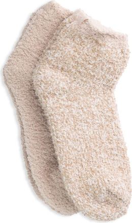 Barefoot Dreams CozyChic Assorted 2-Pack Ankle Socks in Stone Multi at Nordstrom