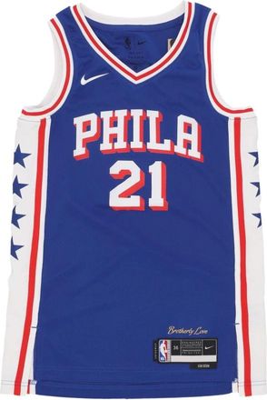 Nike Basketbal Tanktop Icon 23 Embiid - Heren - Fitness - Blauw - XL - Polyester - Fitness