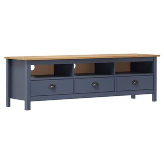Berkfield Home TV Cabinet Hill Grey 158x40x47 cm Solid Pine Wood | Size: 158 x 40 x 47 cm