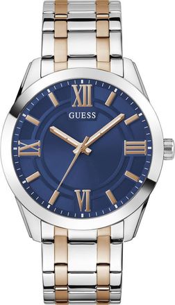 Guess Elliot Blue Dial Two-Tone Bracelet Watch, 44mm in Rose Gold at Nordstrom