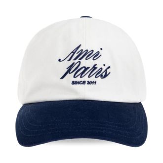 Ami Caps, unisex, White, Size: ONE SIZE Bicolor Cotton Cap