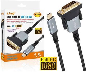 Trade Shop Trade Shop - Cavo Video Adattatore Da Type-c Usb Tipo C A Dvi Full Hd 1080p 1,8 Mt Tpc-dv24