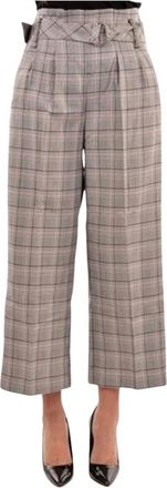 Guess Wijde broek - Dames - Wijde Broeken - Beige - S - Polyester - Broeken