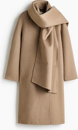 H&M Handgefertigter Mantel aus Wollmix - Brown