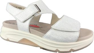 Gabor Platte Sandalen Stijl 66885 - Dames - Sandalen - Wit - 40 EU - Leer - Schoenen