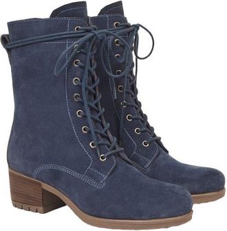 Celtic & Co. BLOCK HEEL DERBY BOOT in Navy at Nordstrom, Size 8