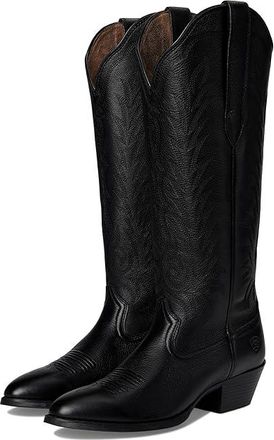 Ariat Heritage R Toe Tall Stretchfit Western Womens Boots Cowboy Womens Boots Black Deertan : 8.5 B - Medium, Leather