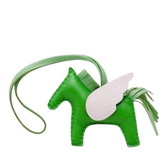 Herm&egrave;s Pre-owned Leather key-holders - Dames - Pre-owned - Groen - Maat: ONE Size Leer