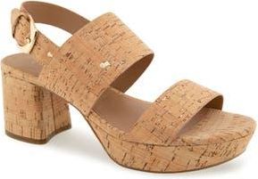 Aerosoles Camilia Platform Sandal in Cork/Gold Flecks at Nordstrom Rack, Size 9.5