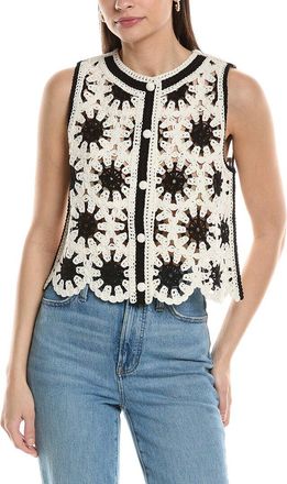 NVLT Nvlt Crochet Button Front Top