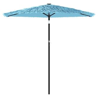 Berkfield Home Durable Garden Parasol with Steel Pole Blue 268x268x226 cm | Size: 268 x 268 x 226 cm