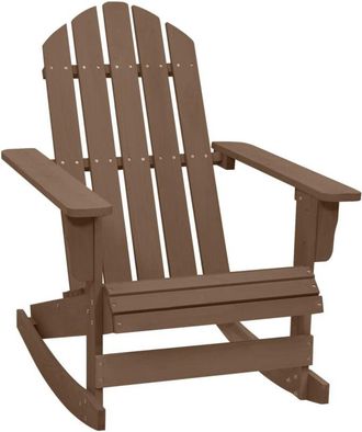 vidaXL Vidaxl - Mecedora De Jard&iacute;n De Madera Marr&oacute;n