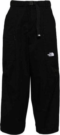 The North Face Zwarte Katoenmix Broek met Gespsluiting - Heren - Wijde Broeken - Zwart - S - Katoen - Broeken