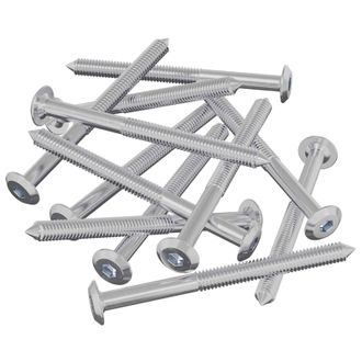 vidaXL Tornillos De Muebles 1200 Pcs Plateado Acero Vidaxl