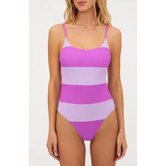 Beach Riot Calista One-Piece Swimsuit in Lavender at Nordstrom Rack, Size X-Large