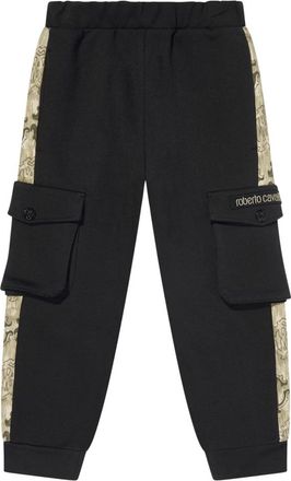 Roberto Cavalli Logo Joggers - male - Roberto Cavalli - Sweatpants - Black - 6 Y - Kids
