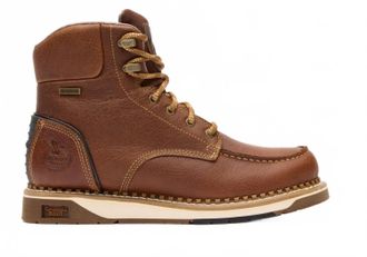 Georgia Boot Mens Amp Lt Wedge Waterproof Moc-Toe Work Boot In Brown