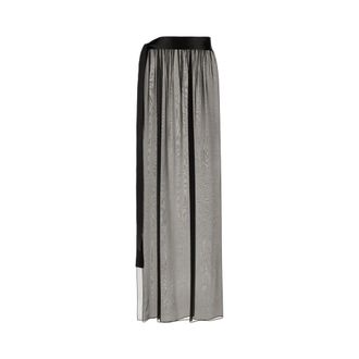 Dolce & Gabbana Long Silk Skirt - female - Dolce & Gabbana - Maxi Skirts - Black - L - Skirts