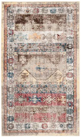 Safavieh Alfombra poli&eacute;ster rosa/multicolore 91 x 152 cm