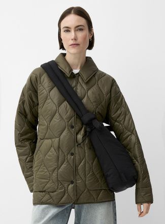 Lole Womens Wavy forms quilted 3/4-length coat