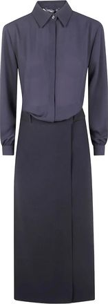 DRHOPE Abito midi a portafoglio - Nero