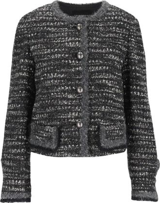 Emporio Armani Tweed Jas - Dames - Blazers - Grijs - S - Tweed - Jassen