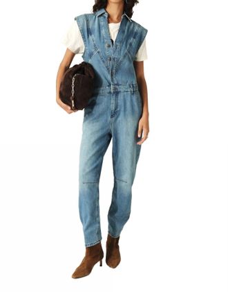 BA&SH Figo Sleeveless Jumpsuit In Denim
