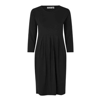 Masai Elegante Zwarte Jurk met 3/4 Mouwen - Dames - Casual kleedjes - Zwart - XS - Kleedjes