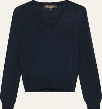 Loro Piana Fobello V-Neck GG 8 Baby Cashmere Sweater