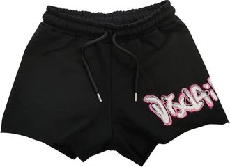 Disclaimer Urban Style Katoenen Shorts - Dames - Bermuda - Zwart - M - Katoen - Korte Broeken