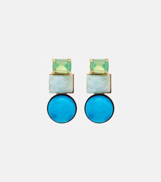 Jennifer Behr Azurine crystal-embellished drop earrings