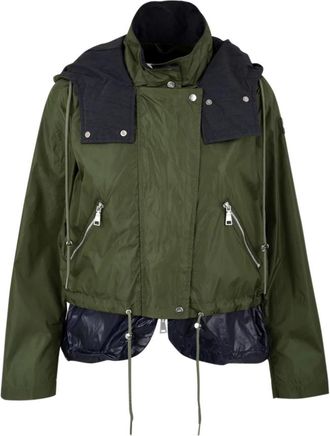 Add Jas met ritssluiting aan de voorkant en verstelbare taille - Dames - Zomerjassen - Groen - S - Jassen