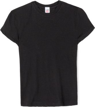 Re/Done Hanes sheer T-shirt - women - Cotton - M - Black