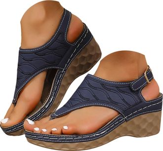 Generic Orthopedic Wedges for Women Platform Sandals Wedge Heels for Women Dressy Summer 2026 Walking Sandals Women Comfortable Slip on Beach Vacation Shoes A