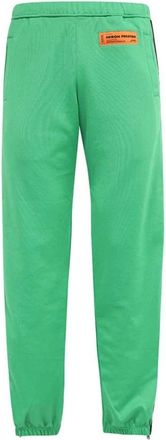 Heron Preston Contrast Side Stripes Katoenen Broek - Heren - Sweatpants - Groen - 2XL - Katoen - Broeken