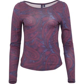 Lords of Harlech Carly Merino Long Sleeve Boatneck Shirt in Badalona Plum at Nordstrom, Size Xx-Large