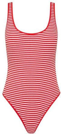 Seafolly Clubhouse Retro One Piece Badeanzug f&uuml;r Damen | rosa/rot