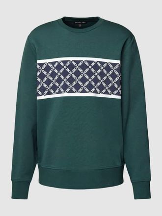 Michael Kors Sweatshirt mit Label-Detail in Dunkelgruen, Gr&ouml;&szlig;e S