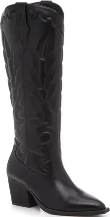 Crown Vintage Womens Crown Vintage Sury Western Boots Black Embroidered Cowboy HAWK1040