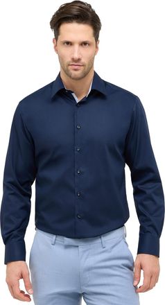 Eterna Navy Eterna overhemd Modern Fit