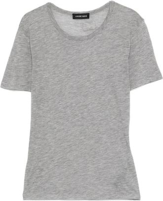 Anine Bing Sylvie T-shirt - Dames - T-shirts - Grijs - S - Wol - Tops