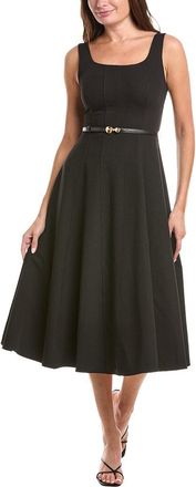 Gracia Belted Square Neck A-Line Dress