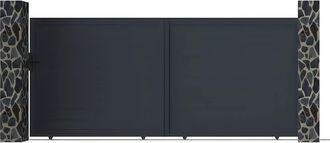 Vente-Unique Vente-unique - Cancello Scorrevole L416 X H180 Cm Alluminio Pieno Antracite - Nazario