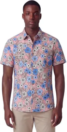 Lords of Harlech Tropical Mix Mens Knit Shirt in Tropical Mix Coral at Nordstrom, Size Xx-Large