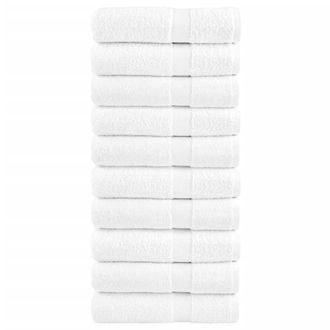 Berkfield Home Premium Bath Towels SOLUND 10pcs White 100x150cm 600gsm