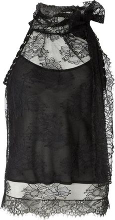 Pinko Skoda Top - Dames - Tops zonder mouwen - Zwart - XL - Polyester - Tops