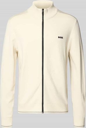 HUGO BOSS Regular Fit Sweatjacke aus Viskose-Mix Modell KN_LEAGUE FZ in Beige, Größe XXXL