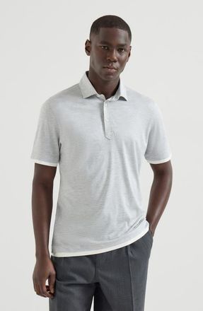 Brunello Cucinelli Polo with shirt collar in Off-White at Nordstrom, Size Xxx-Large Eu