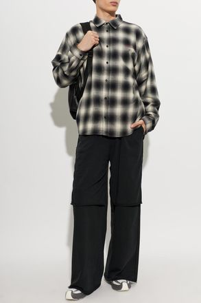 44 Label Group Plaid Pattern Shirt, Mens, Grey