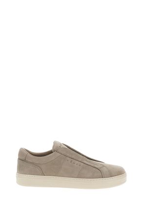 Hogan Gray Nubuck Leather Slip-On Sneakers